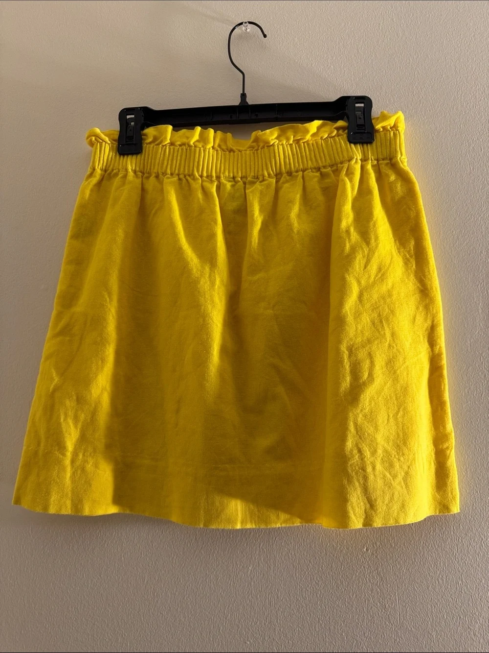J. Crew Factory Yellow linen sidewalk Skirt